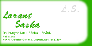 lorant saska business card